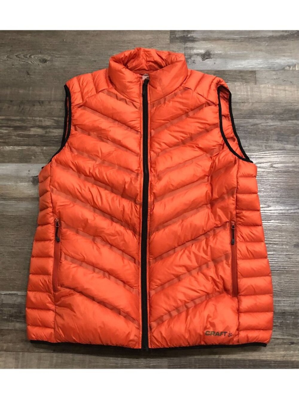 Craft Womens XL Full Zip Pepper Orange Light Down Puffer Vest